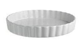 12 stk. Tærteform 305 mm hvid porcelæn 