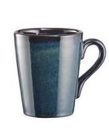 12 stk. Krus m/hank stentøj blå 85 mm Rustik