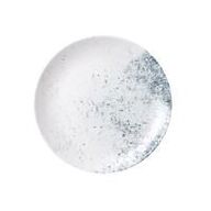 10 stk. Tallerken coupe mat hvid/blå 217 mm Haze Churchill