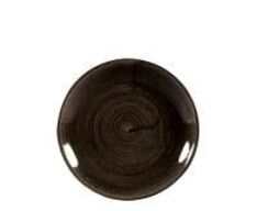 14 stk. Tallerken coupe patina sort 165 mm Stonecast Churchill