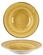 8 stk. Tallerken m/fane dyb gul 240 mm Stonecast Churchill