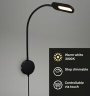 4 stk. briloner led væglampe m. flex og dæmp i lampen(ubrugt)