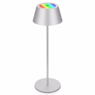 2 stk. Briloner led rgb opladelig udendørs bordlampe 38 cm krom(ubrugt)