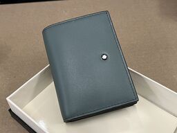 Pung MONTBLANC Soft Continental wallet nano Pewter MB198011