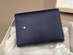 Pung MONTBLANC Soft Grain Card holder 4cc Night Blue MB198770