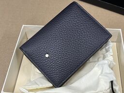 Kortholder MONTBLANC Soft Grain Card Holder 4cc Night Blue MB198770