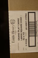 3 stk. Fad grøn B420 x D420 x H65 mm 6,5 ltr Emile Henry