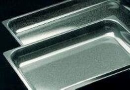 2 stk. Bradepande 1/1 GN 65 mm granitemalje Blanco