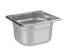12 stk. Kantine stål 1/6 GN H150 mm 2,4 ltr APS