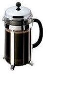 2 stk. Kaffebrygger krom/glas 1,5 l 12 kop Bodum Chambord