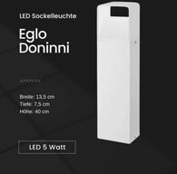 2 stk. eglo doninni udendørs led-lampe – hvid(ubrugt)