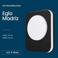 3 stk. eglo madriz udendørs væglampe sort(ubrugt)