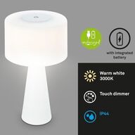 Briloner udendørs led batteri bordlampe hvid 31 cm(ubrugt)