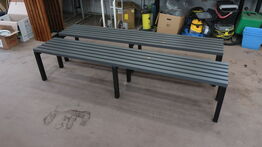 2 stk. omklædningsbænke 40x220x47 cm