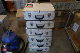 6 stk. Alu kufferter 