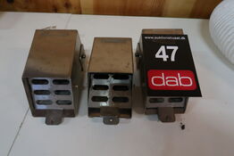 3 stk. askebægere til vægmontering