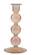 48 stk. Bahne Lysestage med bobler, beige - H19,5 cm