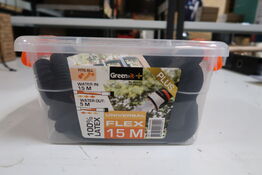 2 stk. Green>it flexslange Flex 3 m/opbevaringskasse sort 15 m