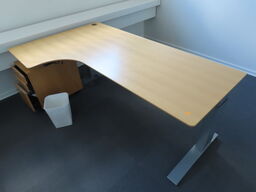 Hæve/Sænkebord inkl. Kontorskuffemodul