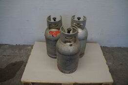 3 stk. tomme gas flasker 