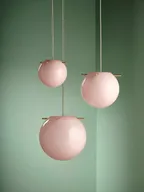 Frandsen koi pendant opal rosa glas pendel ø32 cm med messingstænger(ubrugt)