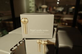 2 stk. lysestager STOFF Nagel Brushed Brass