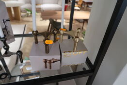 2 stk. lysestager STOFF