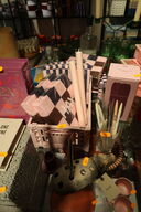 Kasse med div. Lys, servietter HAY m.m.