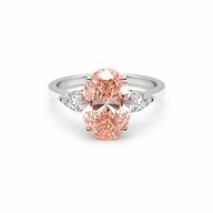 Fancy Vivid Pink Diamantring – 3.12 ct. ttl. Oval Brilliant, VS2 – IGI Certified