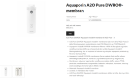 42 stk. membran bar DWRO A2O Pure Water AQUAPORIN Inside