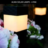 4 stk. alma solar lampe - 4 pak(ubrugt)