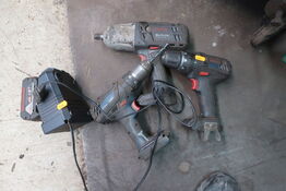 3 stk. akku håndværktøj BOSCH med batteri og lader