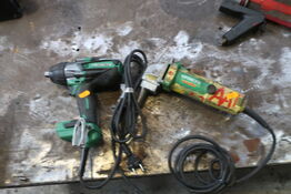 2 stk. håndværktøj HITACHI CN 165A, WR 14VE