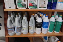 Hylde med div. Plejemidler