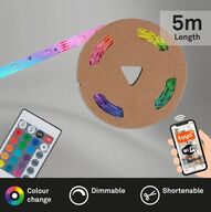 5 stk. briloner rgb led strip wifi/app 5 meter med remote(ubrugt)