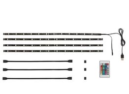 5 stk. briloner rgb led tv lys sæt med remote(ubrugt)