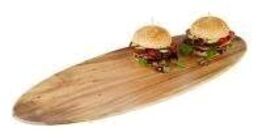 12 stk. Serveringsfad melamin B650xD260xH30 mm Træ look