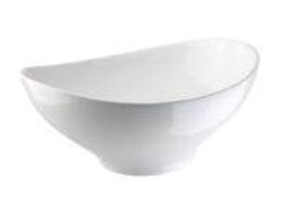 4 stk. Serveringsskål oval 370 x 330 x 135  mm hvid porcelæn
