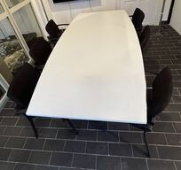 Mødebord 220 x 92 Cm, 6 Stk. Stole