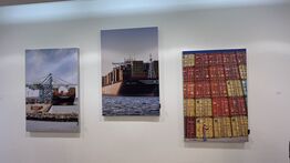 3 Stk. Canvas Print af Containerskibe DANSK LYDISOLERING 79 x 118 cm