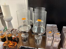 4 stk. lysestager til bloklys