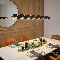 Eglo altagracia hvid sort guld langbords pendel m. dæmp(ubrugt)