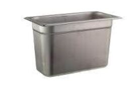6 stk. Kantine EHG-stål 1/3 GN D200 mm 7,5 ltr