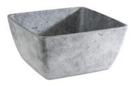 4 stk. Skål melamin grå B250 x D250 mm 3,8 ltr Element