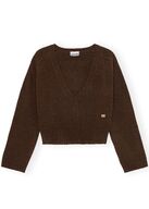 Wool Yak Mix Deep V-neck GANNI Str.: S