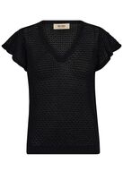 MMGanna Pattern V-neck Knit MOS MOSH Str.: S