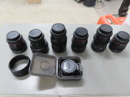 6 stk. opjektiver og adapter - CANON