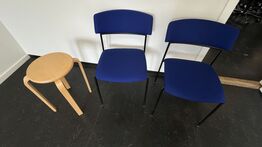 2 Blå Stole + Skammel
