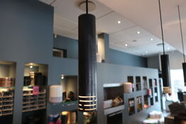 9 stk. Henning Larsen design lamper i messing 