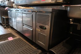 Kølebord med 4 døre og bagkant - Tefcold CK7410 - 533 liter